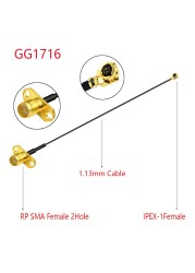 100pcs RG178/RF1.13mm Coaxial Cable SMA 2 Hole Female to u.FL/IPX/IPEX1/4 MHF4 Female Jack Pigtail 3G Antenna Extension Wire Cord