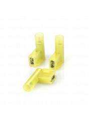 30/50/100PCS Nylon Flag Female Terminal Insulated 6.3mm Female Flag Spade Wire Connector Quick Crimp  Wire Connector Terminal