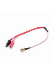 10pcs RG316 RF Coaxial Cable SMA Male Plug to Dual Alligator Clip Red and Black Tester Lead Wire Connector 50cm