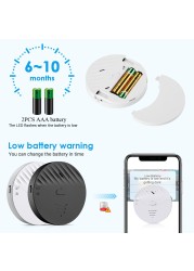 Elecpow Tuya Smart WiFi Door Alarm & Window Vibration Sensing Protection Security Protection Works with Alexa, Google, Smart Life