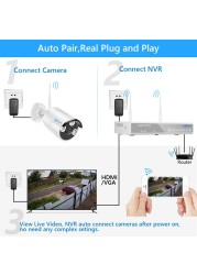 MOVOLS H.265 Wireless CCTV System 8CH 1080P Tuya NVR 2MP Outdoor Waterproof WiFi IP Security Camera Audio Video Monitoring Kit