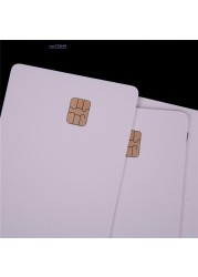 New 5pcs ISO Plastic IC With Chip SLE4442 Blank Smart Card Contact IC Card Safety White