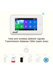 Awaywar - Smart Home Security Alarm System Wi-Fi GSM 4.3 Inch Touch Screen Remote Control With APP RFID Activation