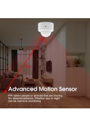 Tuya ZigBee PIR Motion Sensor Smart Life App Remote Human Body Infrared Motion Detector Security Alarm Work with Alexa Google