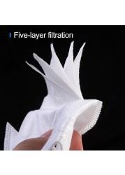 5-200pcs KN95 Face Mask 5 Layer Filter Dust Port PM2.5 mascarillas FFP2 Nonwoven Health Protective N95 Mask Fast Delivery