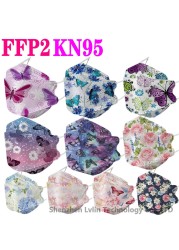 KN95 FFP2 CE 80 Unique Print Beauty Wholesale Fish Mask Mascarillas Protective Breathing Anti Fog Adult Colorful Masques