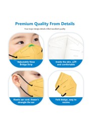 KN95 mask for kids mask ffp2fan niños CE masque enfant face shield for kids girls boys mascarillas fpp2 niños infantil FP2