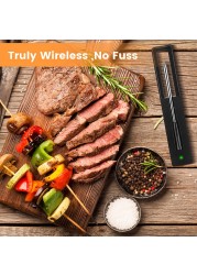 New USB Wireless Meat Thermometer for Oven BBQ Grill Steak Bluetooth Connect Digital Kitchen Smart Barbecue Accessories Gift