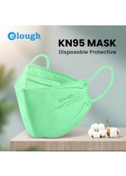 قناع السمك CE ffp2fan الأسود FFP2 Mascarillas ffp2 mascarillas CE KN95 أقنعة المعتمدة الألوان الصحية ffp2قناع السمك القابل لإعادة الاستخدام