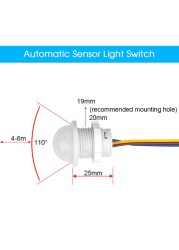 LED PIR Infrared Motion Sensor Switch 110V 220V Light Switch PIR Sensor Auto On Off Smart Switch