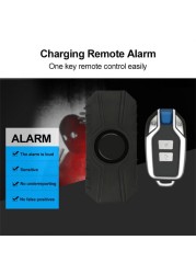 Wireless Motorcycle Bicycle Alarm Waterproof Security Anti-lost Wireless Remote Control Vibration Alarm Detector 2022 NEW