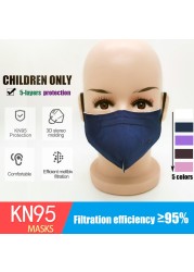 Fit 3-10 Years Kids FFP2 KN95 Protective Mask Face Mask Dust Masks Reusable Respirator Month ffp2Mask Filter Mask Mascarillas