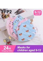 5 طبقات اقنعة الاطفال fpp2 niños CE KN95 FFP2 قناع قابل لإعادة الاستخدام 9-12 سنة الاطفال infantil Mascarillas masques ffpp2 enfants masque