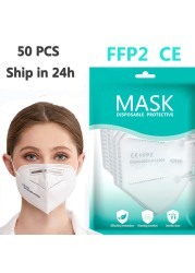 قناع FFP2 الفم kn95 أقنعة 5-طبقات KN95Mask واقي الوجه mascarillas fpp2 واقية مكافحة الغبار FFP2mask KN95 قناع FFPP2 KN95MAS