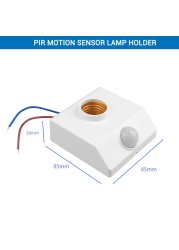 LED Bulb Light E27 Base PIR Automatic Motion Detector Human Body Infrared Sensor IR Lamp Holder Wall Lamp Holder Socket