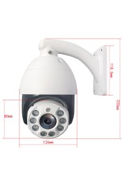 3.5 inch Cami 5MP Wireless 30X Zoom Auto Path Microphone Speaker IR PTZ Camera Camcorder Mic Human Recognition 128GB