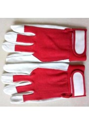 1 Pair Workplace Finger Heat Shield Tensile Faux Leather Durable Indoor Safe Work Guard Protective Welding Gloves Adult