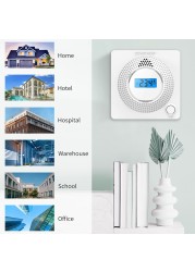 WiFi Carbon Monoxide Sensor Concentration LCD Display 85dB Siren Sound Co-detector Gas Alarm Tuya Smart Security Alarm Sensor