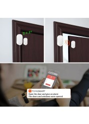 Tuya Smart Zigbee Door Sensor Wireless Smart Door Open/Closed Work Detection Compatible with Alexa Google Home Smart Life APP