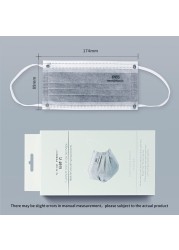 رمادي CE ffp2fan KN95 5 طبقات رمادي قناع الكربون المنشط الغبار تنفس الوجه قناع واقٍ الغبار FFP2 الكورية 20 قطعة/صندوق