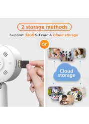 Laxihub 1080P/2K Mini Camera Home WiFi IP Camera Indoor Video Surveillance Security Baby Monitor 3mp Webcam Two Way Audio