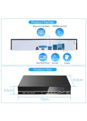 BESDER H.265 AI 4K الناتج CCTV NVR 16CH 4K/ 9CH 32CH 4K الأمن مسجل فيديو H.265 كشف الحركة P2P CCTV NVR كشف الوجه