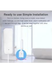 Tuya Water Leak Alarm Wifi/Zigbee Water Leak Detector Flood Alert Overflow Smart Home Security Alarm System Work With Smart Life