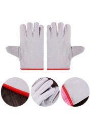 Non-slip Welding Construction Site Wear Resistant Canvas Work Safety Adult Multi-purpose Protective Gloves 24 Line Unisex