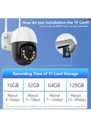 2022 4K 8MP HD PTZ Camera Video Surveillance Wifi IP Camera iCsee 5MP Outdoor Security CCTV Camera AI Auto Tracking Support