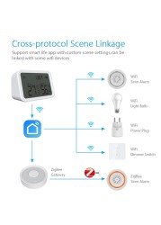 WiFi Smart Home Temperature Humidity Sensor With LCD Screen Indoor Thermometer Work Alexa Google Home Via Tuya APP Control