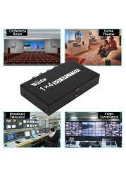 Wiistar SDI الفاصل 1 في 4 خارج SDI موسع محول 1x4 دعم 3G/SD/HD-SDI 1080P للفيديو رصد