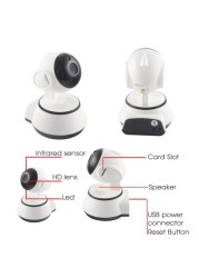 Wireless IP Camera Home Security CCTV WiFi Surveillance Camera Indoor Infrared Night Vision Monitoring Robot Baby Monitor Video Cameras