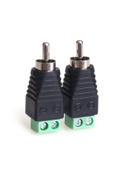 10pcs 2pcs BNC Male Connectors RCA Plug JR-R55 with Audio to Terminal Block for CCTV Camera AHD CVI Camera TVI Camera