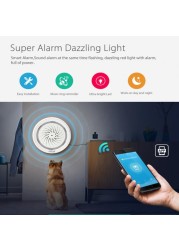 Tuya 3 in 1 WiFi Alarm Siren with Temperature Humidity Sensor Smart Home Wireless Sound Light Alarm Smart Life APP Push