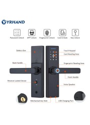 2022 Tuya Eight Language Fingerprint Lock, Security Smart Smart Lock With WiFi APP Password Unlock, Electronic Door Lock