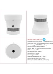 Portable Fire Safety Smoke Detector for Home Hotel Independent School Fire Fighting Sensor Security Alarm Equipment Zigbee WiFi Smart