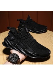 Mens Running Breathable Mesh Casual Shoes Comfortable Blade Male Sneakers Black Outdoor Lightweight Sports Jogging Men's Shoes