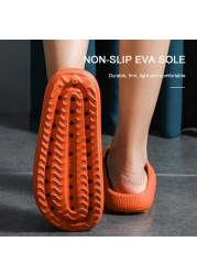 Thick Platform Home Bathroom Slippers Fashion Women Soft Sole EVA Indoor Slides Woman Sandals 2022 Summer Non-slip Flip Flops