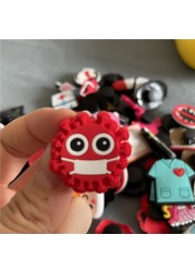 Free Shipping 25pcs Croc Charms Designer Cartoon Food Medical Animal PVC Clogs Wristbands Shoe Decoration Party Gifts Wholesale