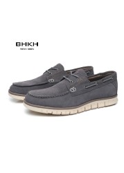 BHKH 2022 Autumn Men Shoes Smart Fashion Shoes Casual Shoes Leather Man Casual Shoes Office Work Footwear Men Shoes