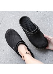 SOLIBEN 2022 New Arrival Men Shoes Summer Men Slippers Breathable Non-slip Male Garden Shoes Casual Beach Sandals