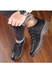 Men's shoes spring autumn and winter new hiking shoes casual sneakers leather shoes men's cotton shoes single shoes39-44