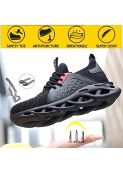 Breathable wear safety shoes to help men in casual safety shoes anti-smashing stab safety shoes for training