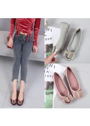 2021 fashion women flat shoes square toe pu leather shoes ballet flats women golden ballet shoes girls moccasins