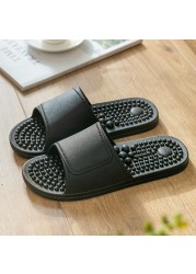 2022 Massage Slippers Women Sandals Men Unisex Indoor Non-slip Solid Soft Bottom Couple Flip Flops Home Bathroom Shoes