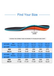 Plantar Fasciiti Orthotic Insoles Flat Feet Plantillas Arch Support Orthotic Insole Sneakers Insert Men Women Sneakers Cushion