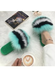 Ladies Slippers Flat Flip Flops Women Shoes Soft Luxury House Platforms Sandals Real Fur Slides Summer Fluffy Fashion Slippers