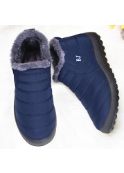 Winter Men Boots Fashion Men Casual Shoes Waterproof Winter Male Loafers Unisex Slip On Warm Men Sneakers Zapatillas Hombre