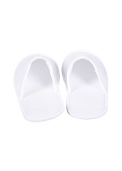 5-100 Pair Disposable Travel Hotel Slippers White Toweling Closed Toe Spa Shoes Bath Sets Bathroom Bathroom Shower Accessories