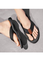 Mens Shoes Soft Massage Slippers Men Outdoor Beach Flip Flops Summer Tongs Casual Mens Shoes Comfortable Home Chanclas